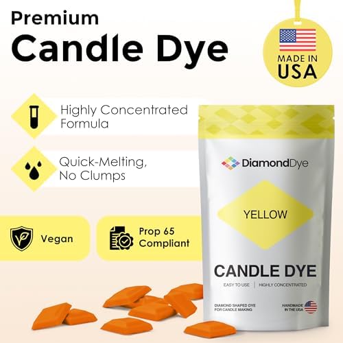 Yellow Candle Dye Chips, Soy & Paraffin Candle Making, 50 Pack - Image 2