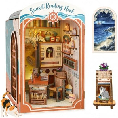 3D Puzzles for Adults - DIY Book Nook Kit Model Building Model Kit by Cutywood
