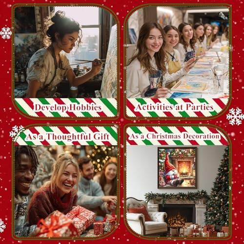 Christmas Paint by Number Kits for Adults, Paint by Numbers Kit for Adults - Image 7
