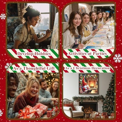 Christmas Paint by Number Kits for Adults, Paint by Numbers Kit for Adults - Image 7