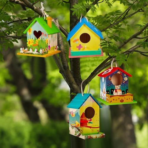 Juexica 8 Pack DIY Birdhouse Kits for Kids 8+ Build and Paint, Mixed - Image 5