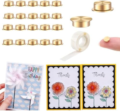 20Pcs Mini Metal Rotating Bearings for DIY Handmade Crafts Paper Cards Scrapbooking DIY Greeting Cards 360°Rotation Smooth Spin Mechanism Spinner for Jewelry Making Nail Decoration by BAOFALI