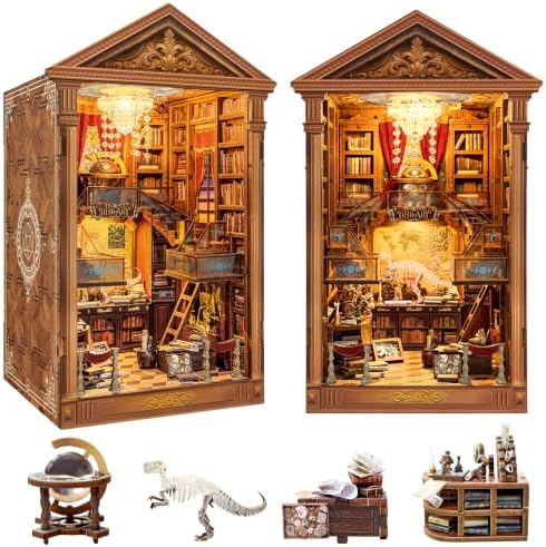 Book Nook Kit DIY Miniature House 3D Wooden Puzzle - Reading Hall by Homedecorexpert