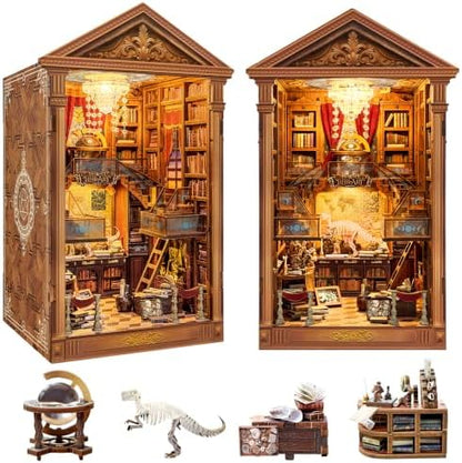 Book Nook Kit DIY Miniature House 3D Wooden Puzzle - Reading Hall by Homedecorexpert