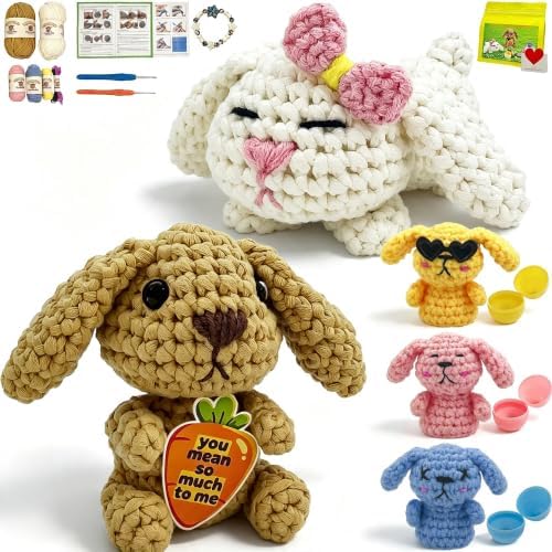 LuNuaFvy Crochet Kit for Beginners Adults Kids 13+ - Amigurumi Animal by CrochetKits