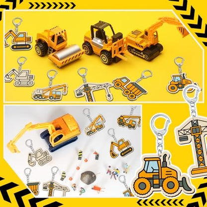 RattanView 24 Pcs Construction Craft Keychains DIY Keychain, 12 Styles - Image 6