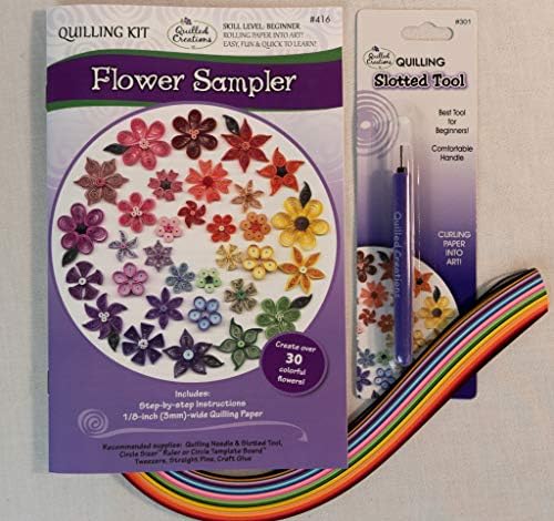 Flower Sampler Complete Quilling Kit by Quilled+Creations