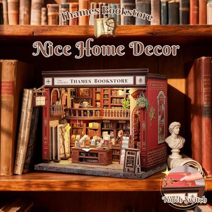 CUTEFUN DIY Book Nook Kit, 3D Puzzle Creative British Library Bookend - Image 6