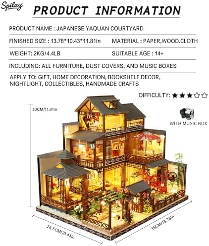 Spilay DIY Miniature House Kit for Adults, Japanese Miniature Dollhouse Kit - Image 2