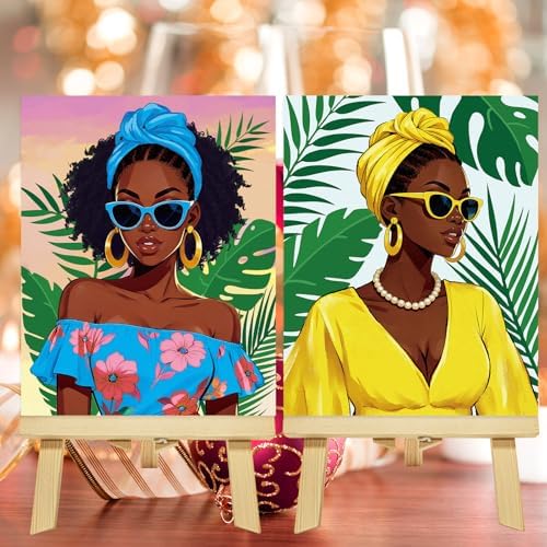 Nuberlic 10Pcs Pre Drawn Canvas to Paint for Adults Sip n Paint Girls - Image 5