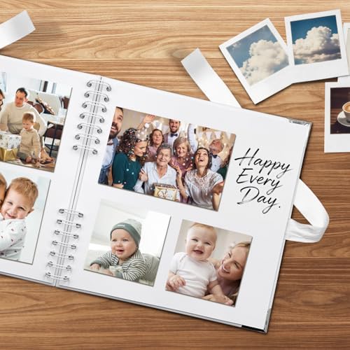 Scrapbook Album 7x7 Inch - Hardcover Kraft Paper Photo Album with 40 Pages, Memory Book for Wedding, Anniversary, Family, Christmas, Baby Shower, Ideal for Preserving Precious Moments - Image 3