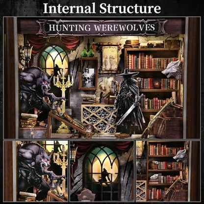 Book Nook Kit, Picture Frame Booknook, Wall Mounted 3D Puzzle Model - Image 3