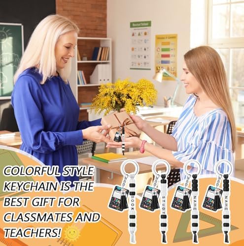 Suncalla 996 Pcs 24 Set Back to School Student Composition Keychain Kit - Image 6