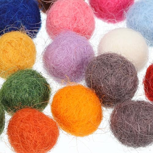 PATIKIL Wool Felt Balls Beads Wool Felting Pom 1cm 10mm Pale Pink for Home Decor DIY Crafts Handcrafts Project Pack of 20 - Image 3