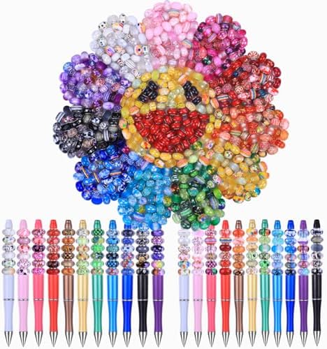 Aipridy Large Hole European Beads, Craft Supplies Kit，Assorted Mixed Color Lampwork Spacer Beads for DIY Bracelet Jewelry Making (100, Mixed) - Image 2