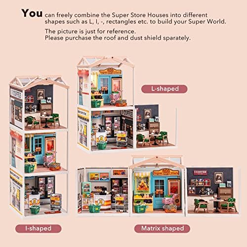 Rolife LED Building Blocks for Adults,1:24 Toy Building Sets,Model Building Kits for Kids Ages 8-12-15,DIY Miniature Dollhouse Kits for Adults,Hobbies for Women Men (3.Fascinating Book Store) - Image 5
