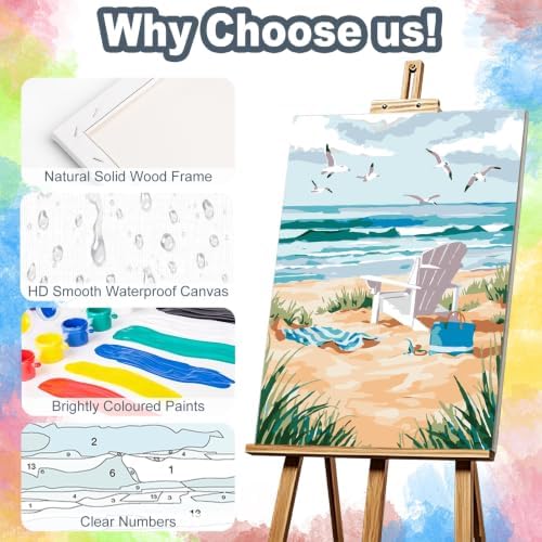 Kalonyth Beach Framed Paint by Numbers Kit for Adults Beginner 8x12 inch - Image 4