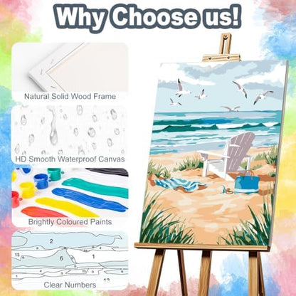 Kalonyth Beach Framed Paint by Numbers Kit for Adults Beginner 8x12 inch - Image 4