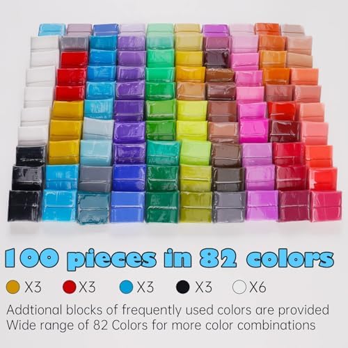 Tomorotec 100PCS Polymer Clay Value Pack 82 Colors in Bulk - Image 2