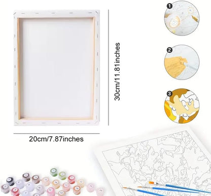 DecorFriday Tea Time Roses Paint by Numbers Kit for Adults - DIY Teapot and Cup Painting on Canvas, Acrylic Paint Set, for Beginners, Ideal for Home Decor or Gifts(8X12IN Framed) - Image 2