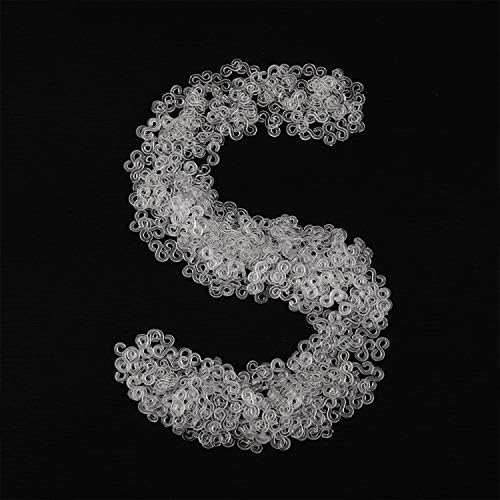 300 S Clips Rubber Band Loom Connectors Plastic Bracelet Clips, Clear - Image 3