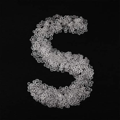 300 S Clips Rubber Band Loom Connectors Plastic Bracelet Clips, Clear - Image 3
