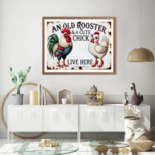 MjhRcll Chicken Stamped Cross Stitch Kits,Chicken Embroidery Starter Kit for Adult Beginners,Animals Cross Stitch Kits for Adults 12×16 Inch - Image 3