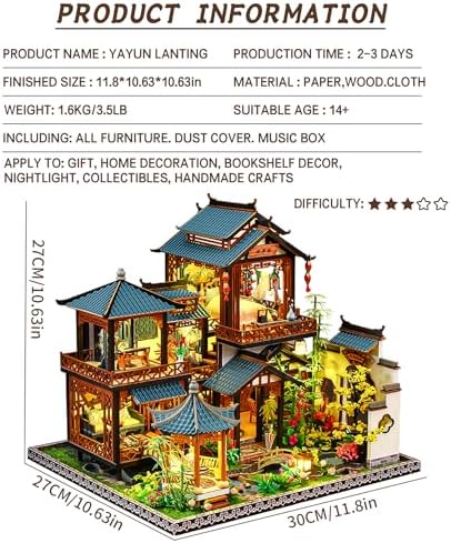 Spilay DIY Miniature House Kit for Adults, Miniature Dollhouse Kit - Image 2
