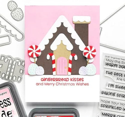 Scrapbooking Die-Cuts, Christmas Metal Cutting Dies for Card Making, Paper Craft Punch Template, Background Embossing Stencils, DIY Album Décor(Christmas Candy House-12.3x14.1cm) - Image 3