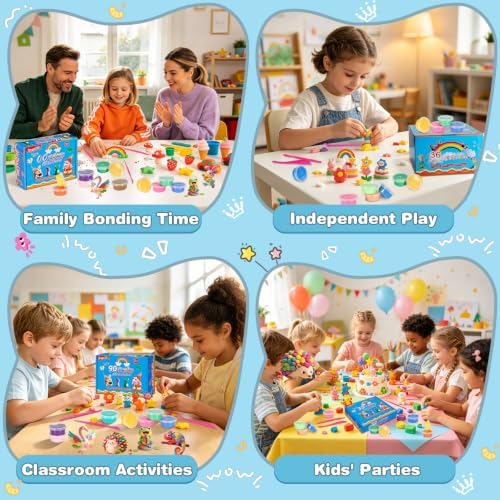 ifergoo Air Dry Clay, 24 Colors Magic Foam Modeling Clay for Kids - Image 5