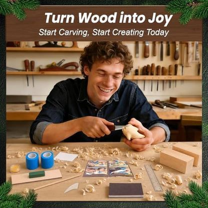 TEKCHIC Wood Carving Kit for Beginners Whittling Knife Kit - Image 3