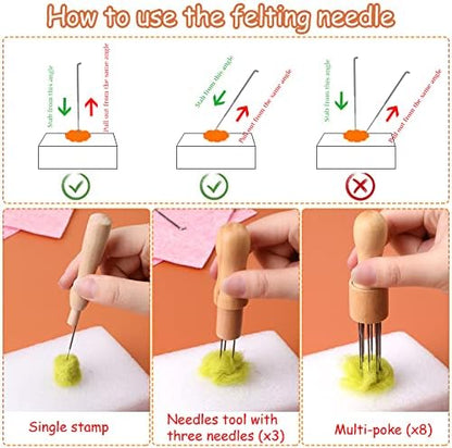 Mayboos 132 Pcs Felting Needles Wool Felting Supplies, 3 Sizes - Image 3