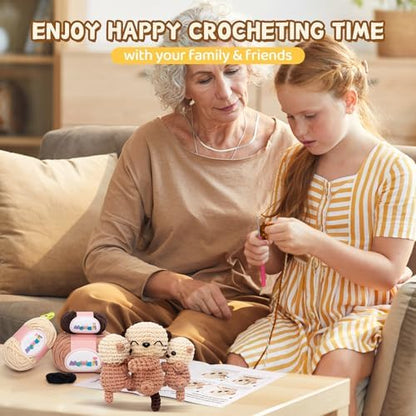 Mewaii Crochet Kit for Beginners, 3 Pack Sea Otter Craft Set - Image 5