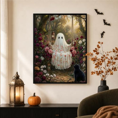 Mandun Halloween Ghost Paint by Numbers Kit for Adults, 16x20 inch - Image 3