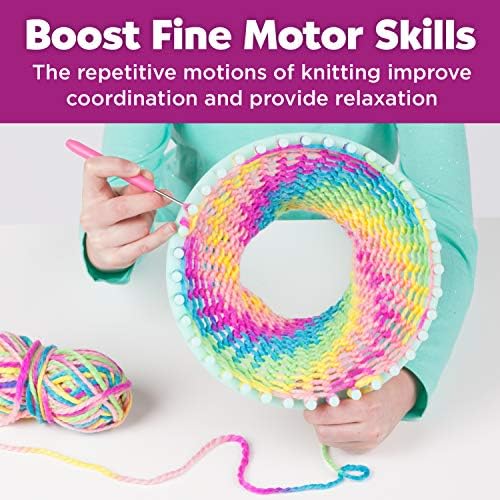 Creativity for Kids Quick Knit Loom Kit - Knitting Kit for Kids, Make Your Own Pom Pom Hat and Accessories, Knitting Loom Crafts for Kids - Image 5