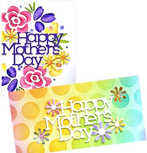Scrapbooking Die-Cuts, Christmas Metal Cutting Dies for Card Making, Paper Craft Punch Template, Background Embossing Stencils, DIY Album Décor (Happy Mothers Day-11.9x6.5cm) - Image 3