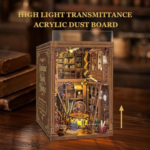 Book Nook Kit DIY Miniature House 3D Wooden Puzzle - Myriad Books House - Image 4
