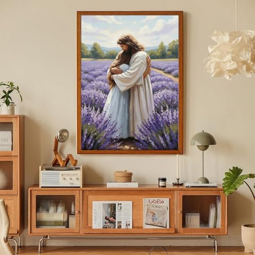 Jesus Paint by Numbers Kit for Adults Framed Canvas, Frameworkless - Image 5