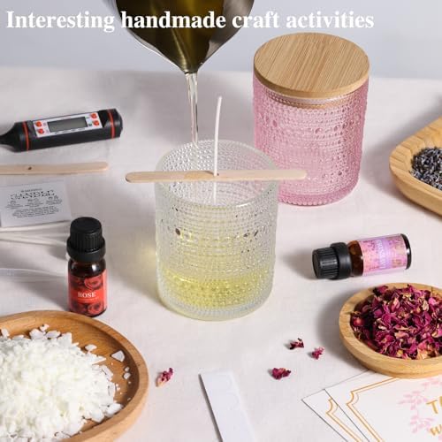 DARJEN Candle Making Kit for Beginners, 2 Jars Soy Wax Scented DIY Set - Image 6