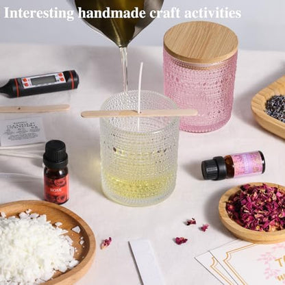 DARJEN Candle Making Kit for Beginners, 2 Jars Soy Wax Scented DIY Set - Image 6