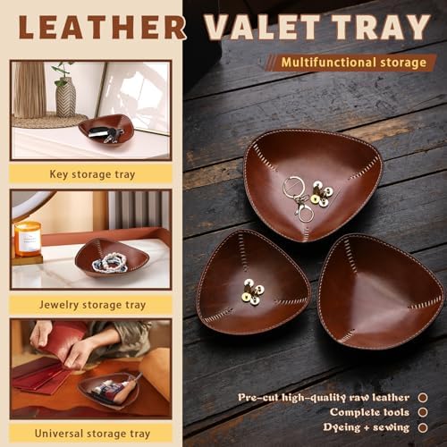 CBHGFEA Leather Crafting Kit, Vegetable Tanned Leather Tray Kit (S, M, L) - Image 6