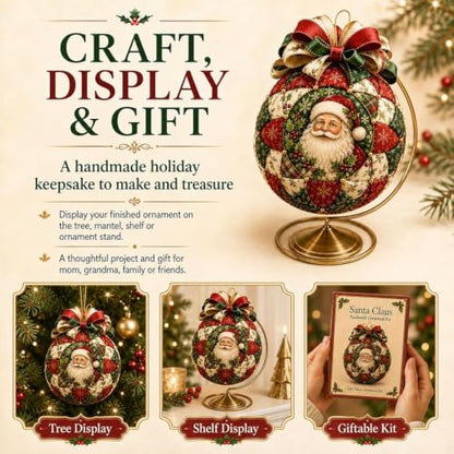 Christmas Classics Patchwork Ornament DIY Kit, Patchwork Ornament Kit (*F) - Image 4