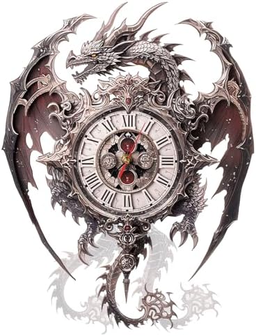 3D Puzzles for Adults Dragon Clock Crafts for Adults Wall Clock by ULIEER