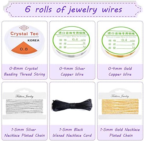 shynek Jewelry Making Kit - Adults Supplies with Tools, Wires, Findings & Charms for Making & Repair - Image 6