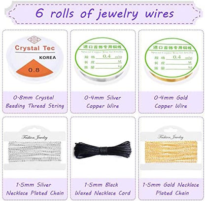 shynek Jewelry Making Kit - Adults Supplies with Tools, Wires, Findings & Charms for Making & Repair - Image 6