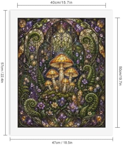 Bozfoxa Paint by Numbers Kit for Adults Beginner Mushroom Glass - Image 3