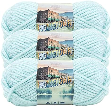 Lion Brand Yarn Hometown Yarn, Super-Bulky Yarn for Knitting, Crocheting, and Crafting, 3 Pack, Louisville Julep by LionBrandYarn