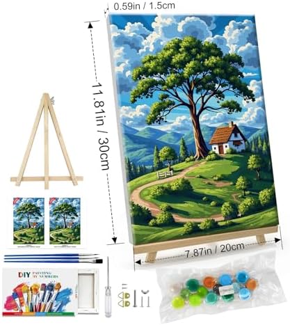 ATDMS Landscape Paint by Numbers Kit for Adults with Frame, 8x12 Inch - Image 4