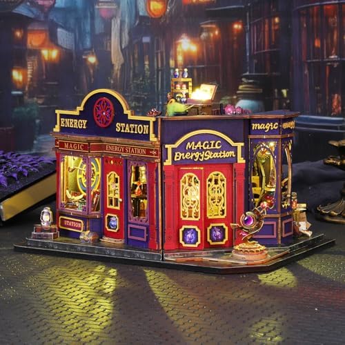 CUTEROOM Miniature House Kits for Adults, Mini Doll House Building Kit, DIY Craft Kits Creative Room Tiny House for Decoration-Energy Station - Image 4