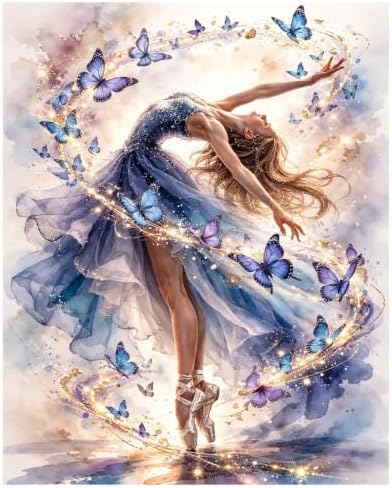 hkejoi Girl Paint by Numbers Kit for Adults, 16x20 in by hkejoi